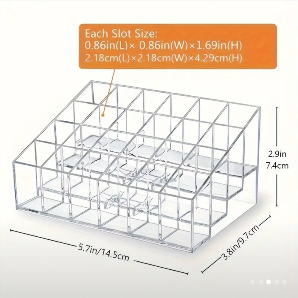 Amazon / Transparent Lipstick Organizer, Plastic 24-Grid